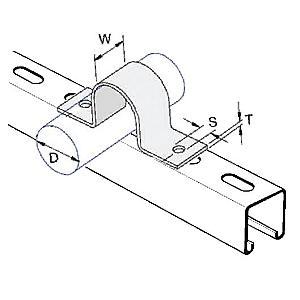 Galvanised Saddle Clamp For Size 8 (G40) Tube 48.30mm
