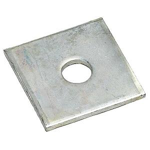 M10 x 40 x 5mm Mild Steel Square Plate Washer Bright Zinc Plated, DIN 436