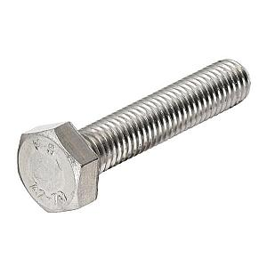 M6 x 25 Hexagon Set Screws, Stainless Steel A2 (304), DIN 933