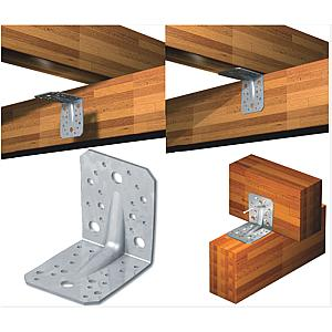 50mm x 50mm x 40mm x 2.5mm Heavy Duty Angle Bracket Galvanised