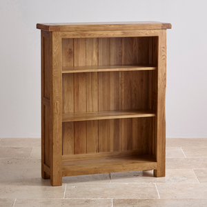 Original Rustic Solid Oak Small Bookcase