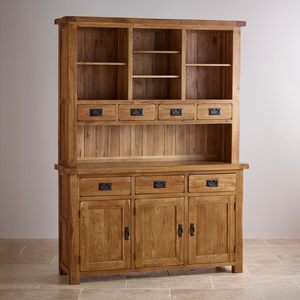 Original Rustic Solid Oak Large Dresser