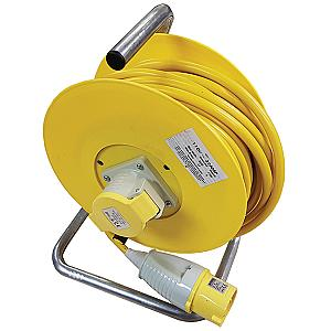 110v Single Socket, 32Amp x 20M Cable Drum 4mm Cable