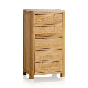 Romsey Natural Solid Oak 5 Drawer Chest