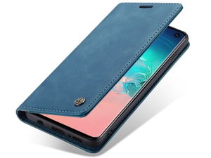 CaseMe Slim Synthetic Leather Wallet Case with Stand for Samsung Galaxy S10 - Teal