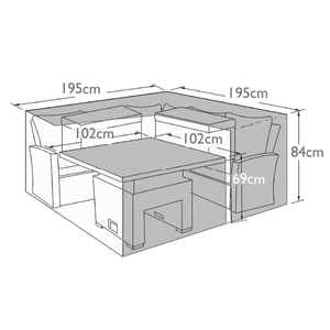 Maze - Square Corner Dining Set - Garden Furniture Cover