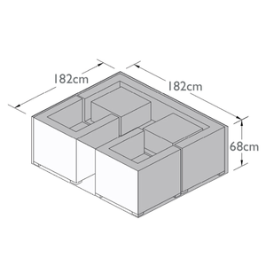 Maze - 3 Seat Sofa Set - Garden Furniture Cover 