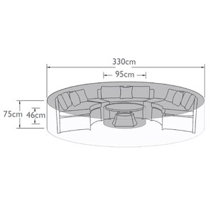 Maze - Half Moon Set - Garden Furniture Cover
