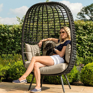 Maze - Riviera Rattan Pod Chair - Brown