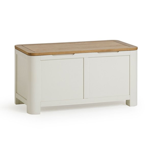 Hove Natural Oak and Painted Blanket Box