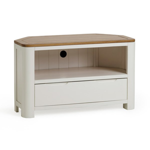 Hove Natural Oak and Painted Corner TV Unit