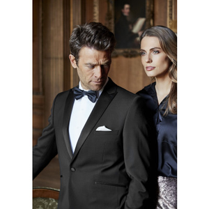 Tailored Fit Sapphire Black Wool Blend Dinner Suit Jacket