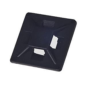 Self Adhesive Cable Tie Bases, Black 20x20mm, Fits up to 6mm wide x 3mm thick cable ties