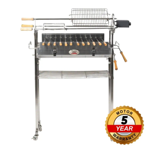 Flaming Coals Cyprus Spit- Deluxe Stainless Steel with extras and 15kg motor