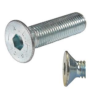 M5 x 12 Socket Countersunk Screw High Tensile Grade 10.9 Zinc Plated & de-embrittled, DIN 7991