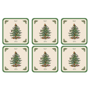 Spode - Christmas Tree Coaster Set 6pce