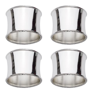 Whitehill - Beaded Napkin Ring Set 4pce
