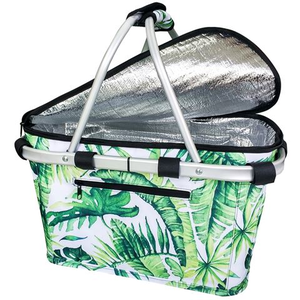 Sachi - Insulated Carry Basket w/Zippered Closure Jungle Leaf