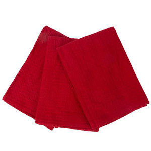 Rans - London Waffle Tea Towel Red Set 3pce
