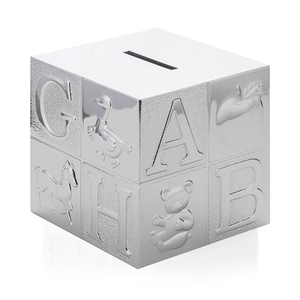 Whitehill - Alphabet Block Silver Plated Money Box