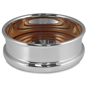 Whitehill - Silver Plated Bottle Coaster with Wooden Base