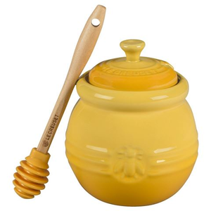 Le Creuset - Stoneware Honey Pot & Dipper Nectar