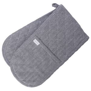 Rans - Herringbone Double Oven Mitt Black