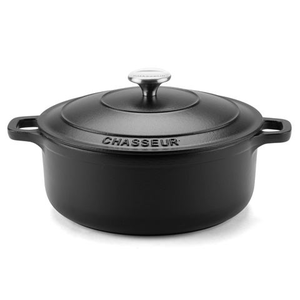 Chasseur - Round French Oven Matte Black 24cm/4L