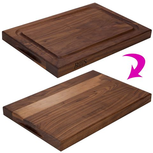 Boos - Walnut Reversible Chopping Board w/ Groove 46x30.5cm