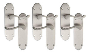 Brora Scroll Lever Door Handle - Satin Nickel - 3 Pack - Internal - Designer Levers