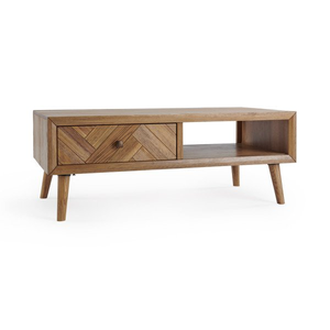 Parquet Brushed and Glazed Oak Coffee Table