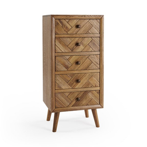 Parquet Brushed and Glazed Oak Tallboy