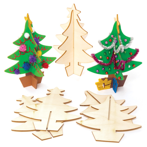 3D Kerstbomen van Hout 