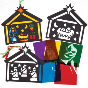 Kerststal ‚Glas in Lood‘ Decoratiesets