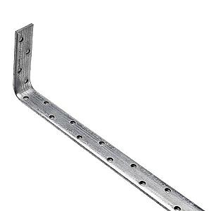 Light 1500mm overall length, bent at 100m Galvanised Builders Restraint Strap, 28mm Wide x 2.5mm Thick, 6mm holes