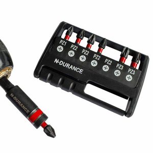 N-Durance ND001 Pozi Impact Bit Set With Magnetic Bit Holder