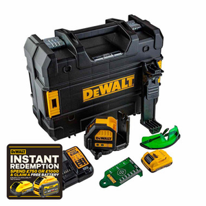 DeWalt DCE088D1G-GB 10.8V Self Leveling Cross Line Green Laser with 1x 2.0Ah Battery