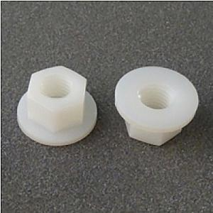 M6 Flange Nut Nylon Grade 66 Natural White