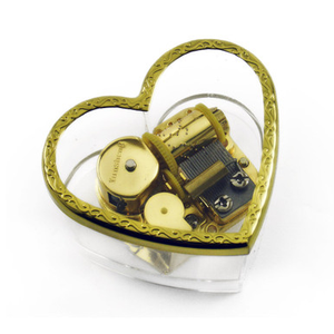 Heart Shaped Acrylic Photo Music Paperweight