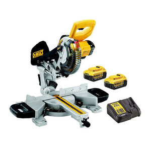 DeWalt DCS365M2-GB 18V XR 184mm XPS Mitre Saw with 2x 4.0Ah Batteries, Charger & 40T Blade