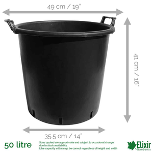 Large Pots with Handles with Optional Saucers (30L-130L Sizes) - 50 Litre, 4