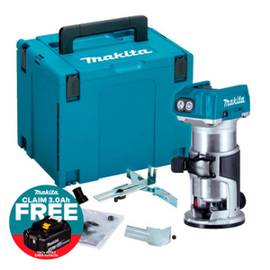 Makita DRT50ZJ 18V Brushless Cordless 3/8" & 1/4" Router (Body Only) with MakPac Case