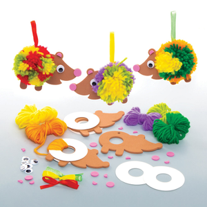 Hedgehog Pom Pom Kits (Pack of 3)