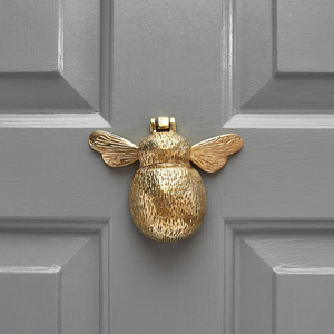 Bumble Bee Door Knocker - Polished Brass