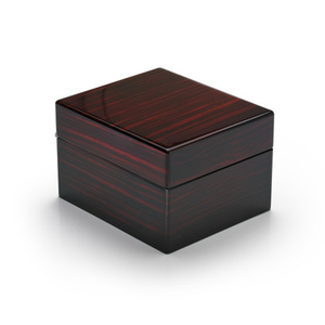 Modern Hi Gloss Macassar Finish 18 Note Music Jewelry Box