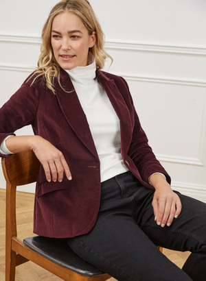 Fabienne Blazer - 6 (UK Size 6) / Darkest Fig