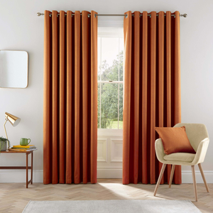 Eden Lined Curtains 90" x 90", Ginger