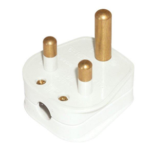 Click PA166 Round Pin 5A Plug Top White