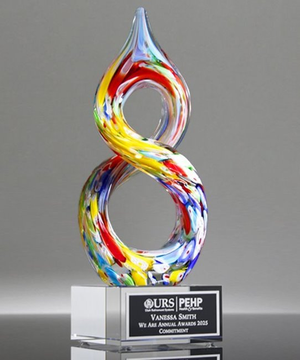 Forever Art Glass Award - Clear Base
