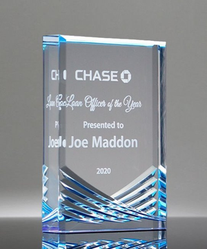 Whirlwind Blue Acrylic Trophy